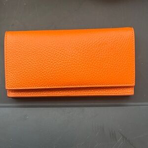 Vibrant Orange Women's Leather Wallet